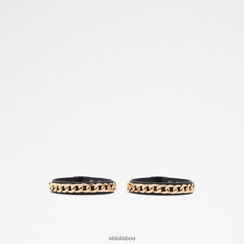 acessório de sapato dwiremas de baixo estoque fashion preto-ouro multi Portugal acessórios 8LH6R4297