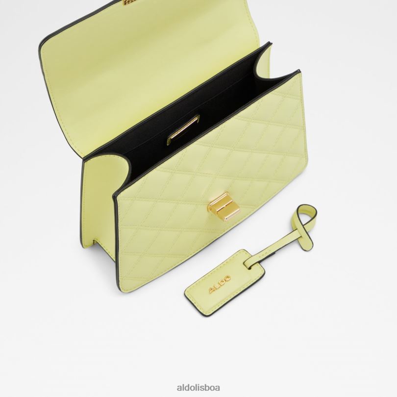 bolsa alça superior de algodão amarelo claro fashion Portugal acessórios 8LH6R3821