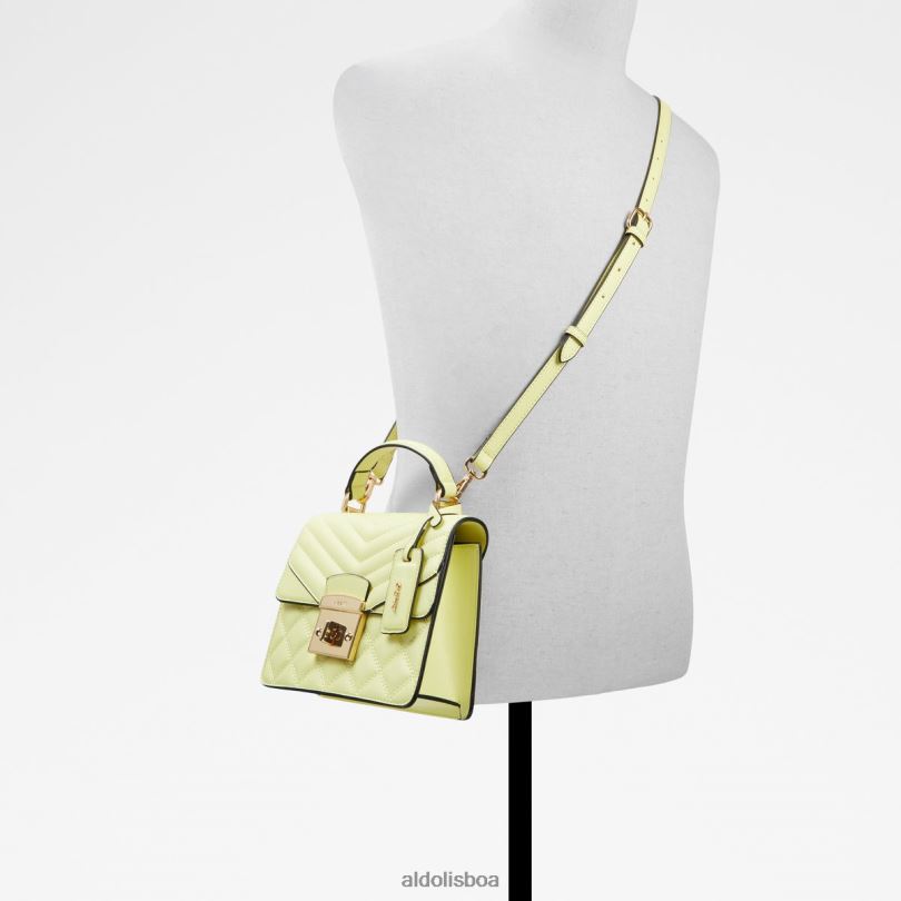 bolsa alça superior de algodão amarelo claro fashion Portugal acessórios 8LH6R3821