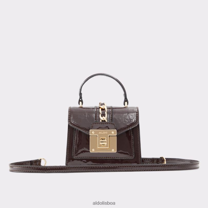 bolsa fashion Kentwell com alça superior marrom escuro Portugal acessórios 8LH6R3870