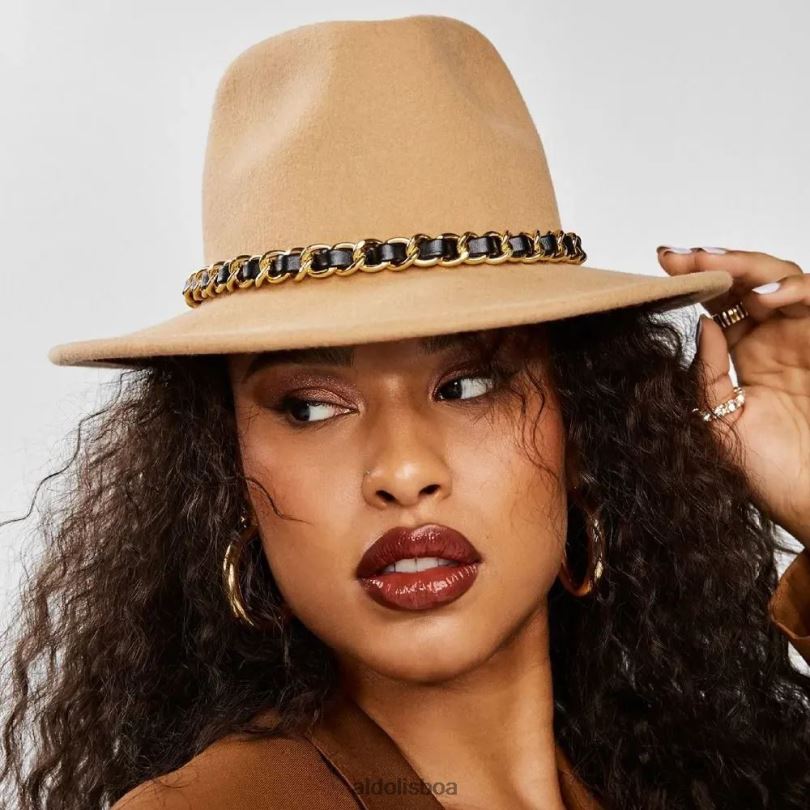 acessórios femininos wesley bege médio chapéu fedora moda Portugal acessórios 8LH6R5446
