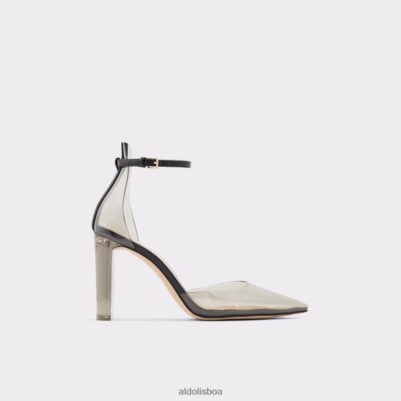 sapato de salto alto com tiras deedee preto fashion Portugal coleções 8LH6R3440