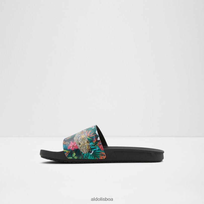 sandália dinmore slide fashion preto multi Portugal coleções 8LH6R11125