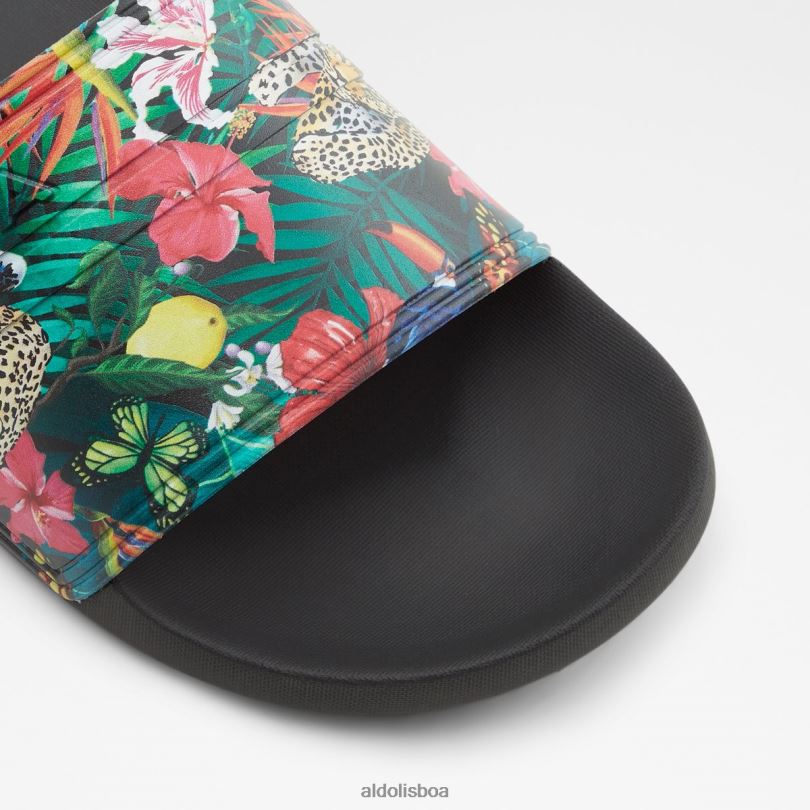 sandália dinmore slide fashion preto multi Portugal coleções 8LH6R11125