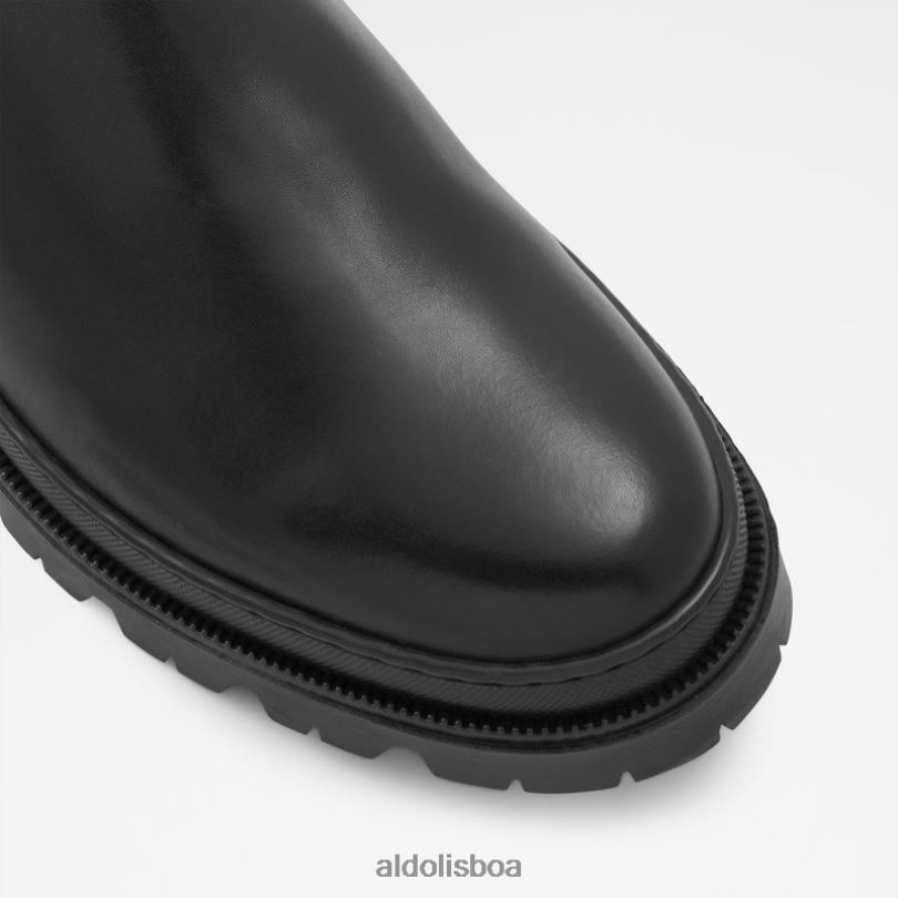 fashion alencia couro preto liso Portugal homens 8LH6R1774