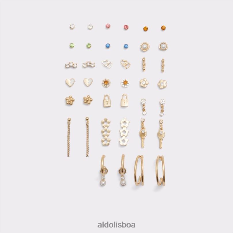 floweraer fashion gold-clear multi Portugal joia 8LH6R1138