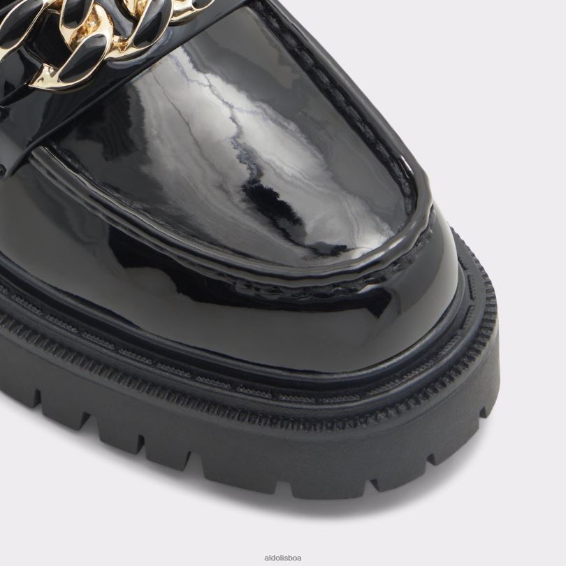 moda preto sintético patente brixton Portugal mulheres 8LH6R170