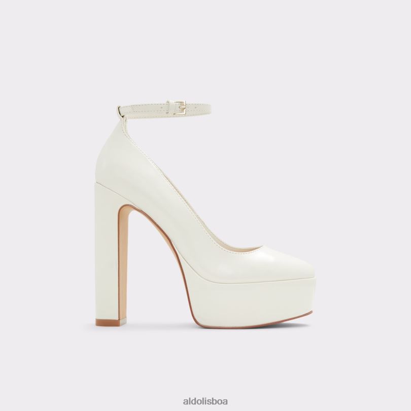 Novidade sapato fonda com tira no tornozelo e salto flatform moda branca Portugal mulheres 8LH6R9193