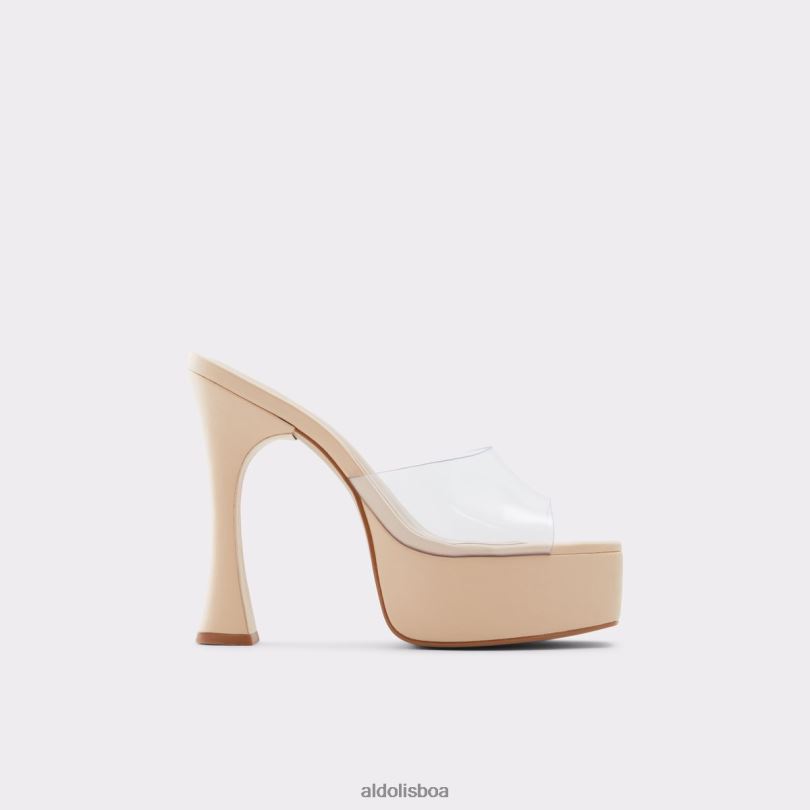 sandália de salto alto transparente fashion faraah salto bloco Portugal mulheres 8LH6R3663