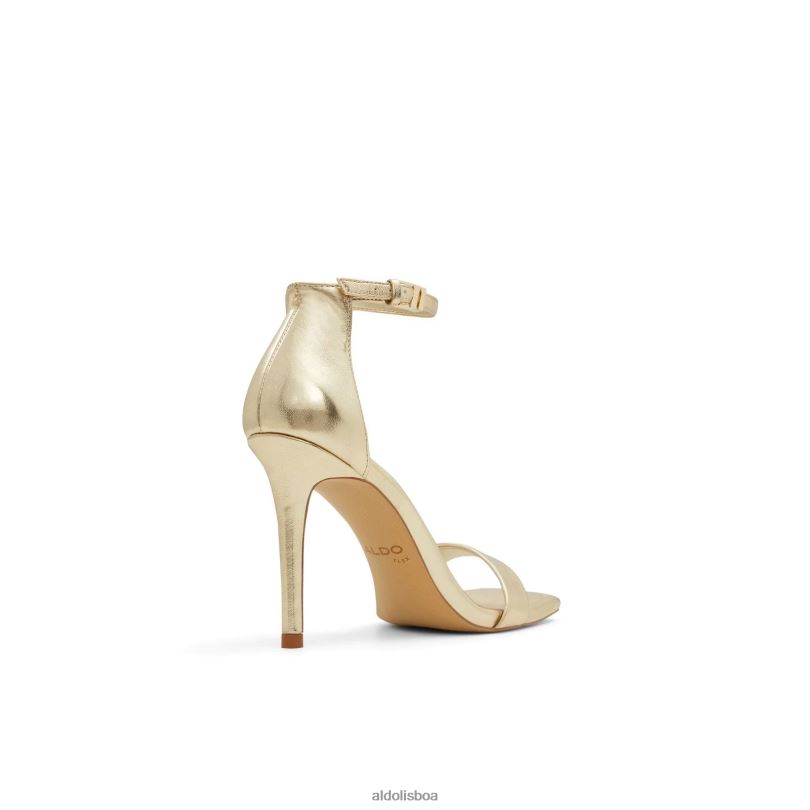 renza sandália salto agulha moda ouro Portugal mulheres 8LH6R2450