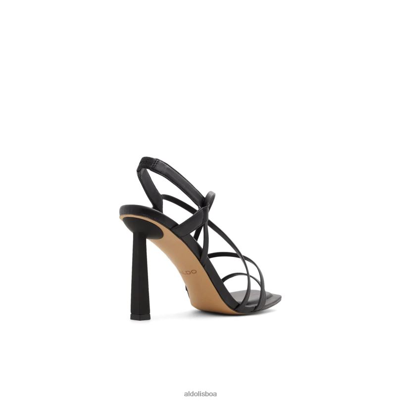 sandália de salto amilia slip ons black fashion Portugal mulheres 8LH6R2443