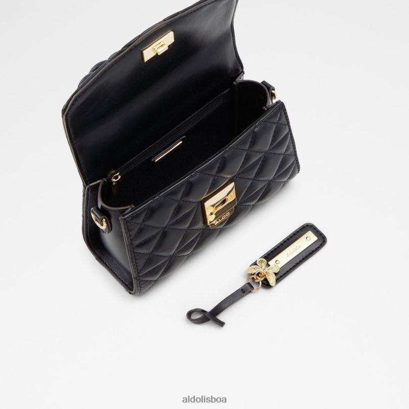 bolsa de alça superior de fitas de moda preta Portugal novas chegadas 8LH6R6592